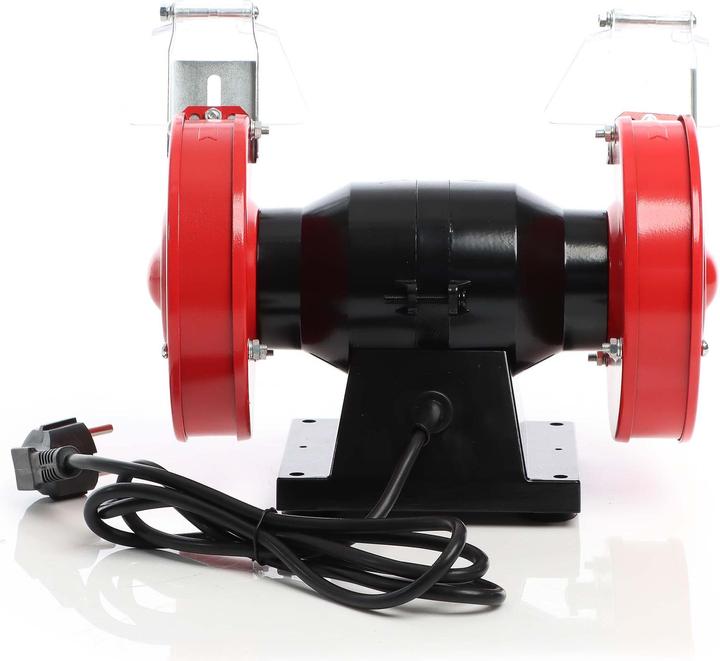Actual product image Wiltec Bench Grinder 120W with 2x⌀125mm with Fine and Coarse Grinding Discs at 2950rpm