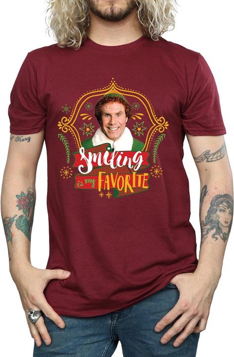 Actual product image Elf Mens Buddy Smiling T-Shirt (L)