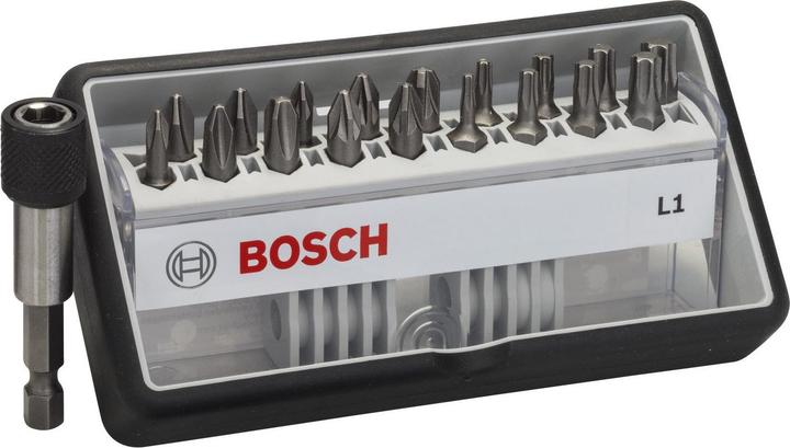 Actual product image Bosch Professional Zubehör Bit-Set 19 pieces Accessories R (Hexagon socket TX M20, Hexagon socket TX M27, Hexagon socket TX M30, Hexagon socket TX M10, Hexagon socket TX M15, Hexagon socket TX M25, Hexagon socket TX M40, Cross Phillips PH M1, Cross Phillips PH M2, Cross Pozidriv PZ M1, Cross Pozidriv PZ M2, Cross Phillips PH M3, Cross Pozidriv PZ M3)