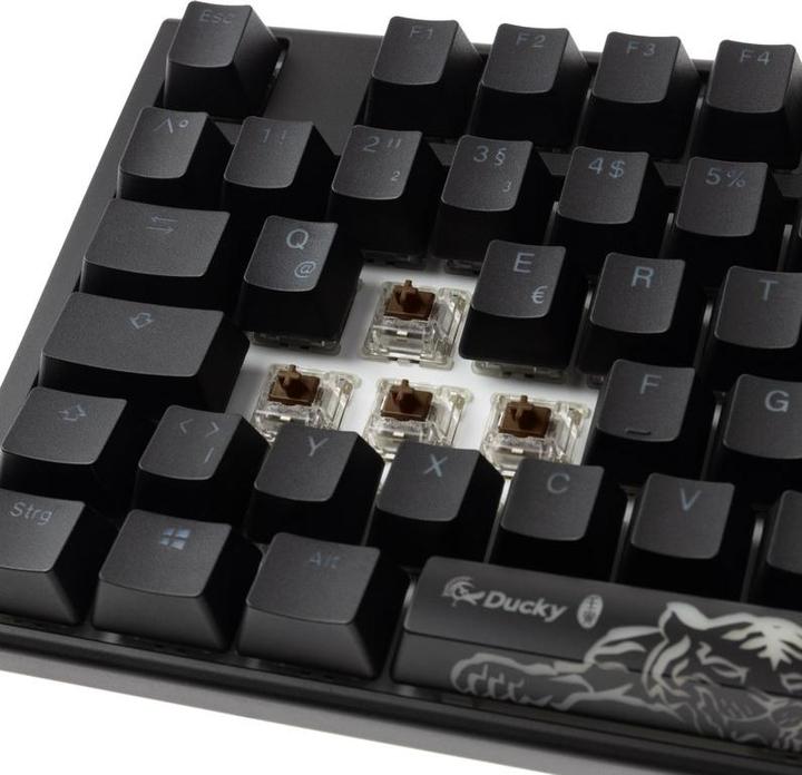 Produktbild Ducky One 3 Classic Black/White Gaming Tastatur, RGB LED - MX-Brown (DE, Kabelgebunden)