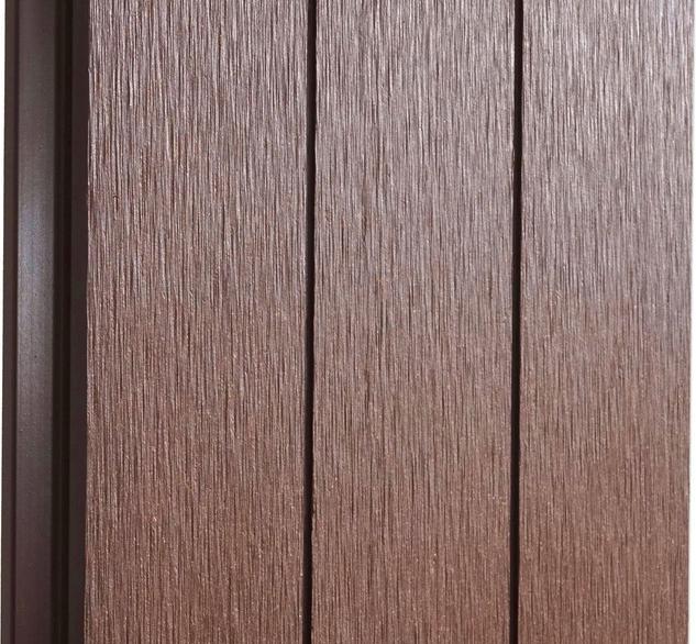 Produktbild Swisshandel24 WPC-Sichtschutz Sarthe, Windschutz Zaun, WPC-Pfosten zum Einbetonieren Basiselement, 195cm braun (182 cm)