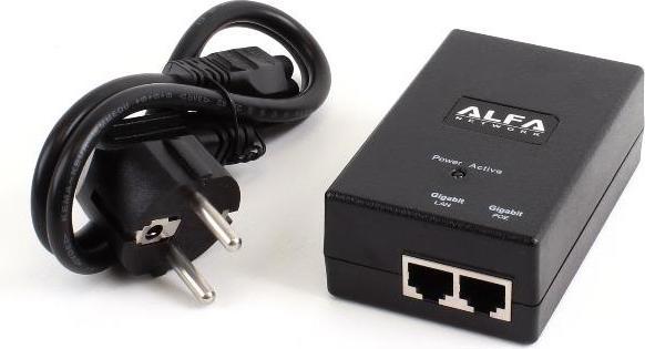Actual product image Alfa Network APOE48V-1G-EU - 48V Passive PoE Adapter, EU Plug