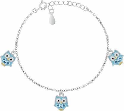 Brilio Silver - Cute owl silver bracelet BRC151WR