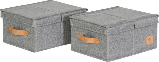 Love it Store it Set di 2 scatole con coperchio incernierato Premium - Piccolo (25 x 33 x 16 cm, 13.50 l)