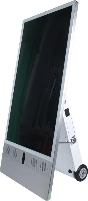 Produktbild Allnet Standdisplay 43 Zoll Outdoor Kundenstopper mit Akku oh. Touch mit Laufrollen, 1500Nits, Andr