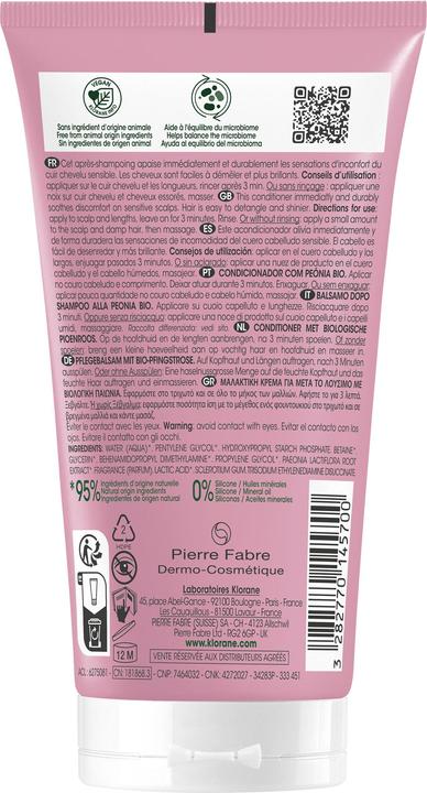 Produktbild Klorane Beruhigende Pflegespülung mit BIO-Pfingstrose (150 ml)