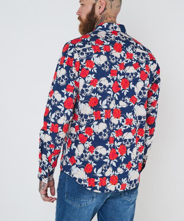 Actual product image Joe Browns Rose Skull Print Long Sleeve Shirt (S)