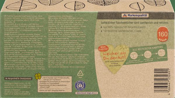 Valori nutrizionali e ingredienti dm Soft&Sicher Scatola di fazzoletti da riciclare