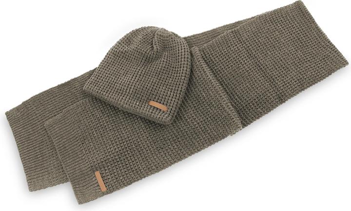 Normani Winterset „Nampa“ mit Mütze und Schal Braun meliert (One Size)