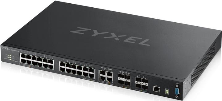 Actual product image Zyxel XGS4600-52F L3 Managed Switch 48 port Gig SFP 4 dual pers. and 4x 10G SFP+ stackable dual PSU (52 Ports)