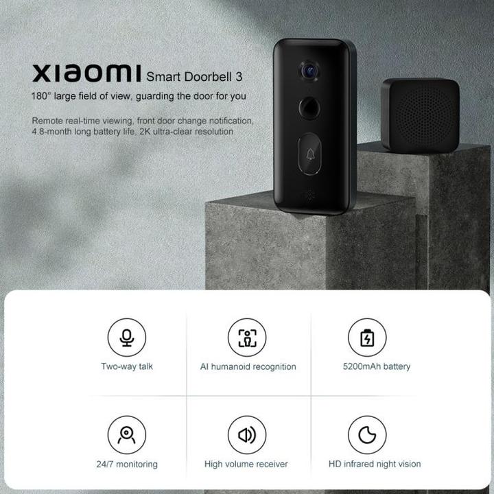 Actual product image Xiaomi Smart Doorbell 3 (Wireless)
