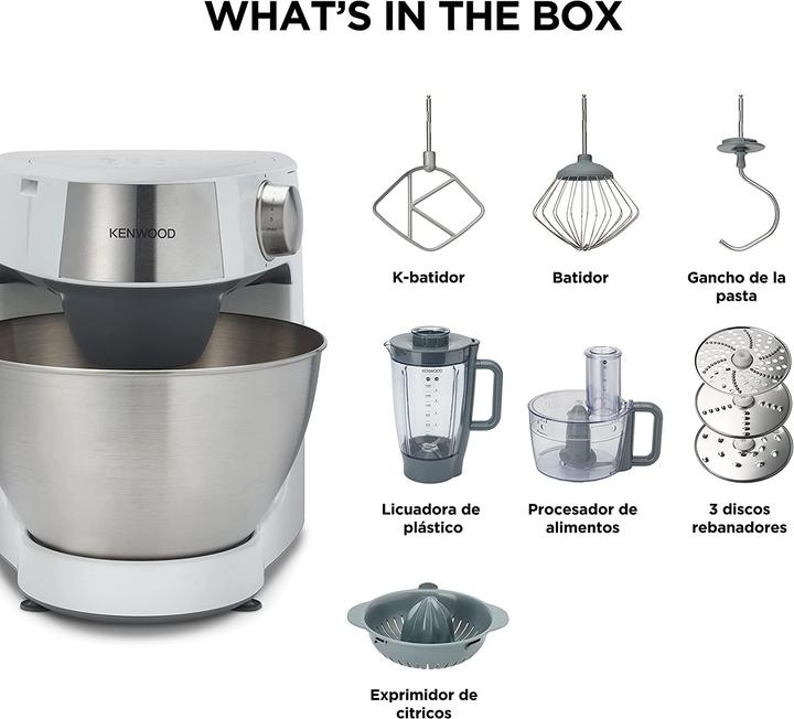 Image du produit Kenwood KHC29. Processeur de nourriture Acier inoxydable, Blanc (1000 W)