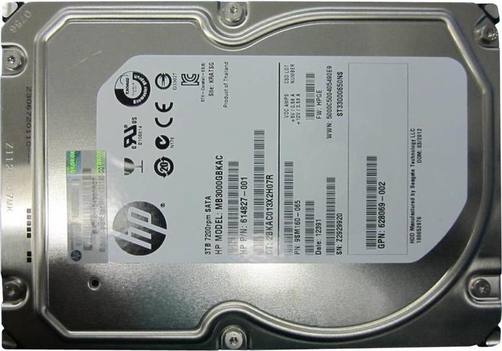 Produktbild HPE 3Tb 7.2K RPM SATA (3 TB, 3.5")
