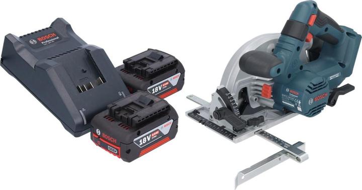 Produktbild Bosch Professional Bosch GKS 18V-57-2 Professional Akku Handkreissäge 18 V 165 mm Brushless + 2x Akku 4,0 Ah +