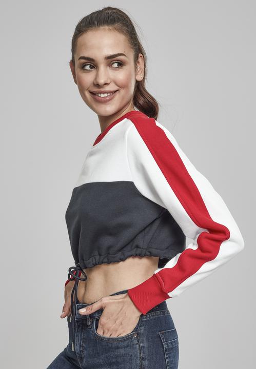 Image du produit Urban Classics Ladies Cropped 3-Tone Stripe Crew (XL)