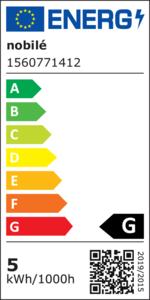 Energie-Label Nobile NOBI LED-Deckenleuchte (390 lm)