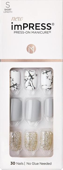 Immagine prodotto KISS Unghie artificiali Set Knock Out 30 pezzi (Unghie artificiali, Bianco, Grigio)