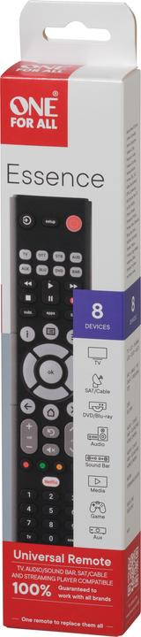 Immagine prodotto One for All Telecomando Essence Basic 8 (Telecomando specifico per il dispositivo, Infrarossi)