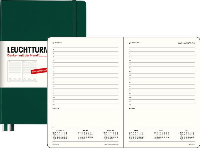 Actual product image Leuchtturm1917 Lighthouse 1t/S Medium Hc F.Green (A5)