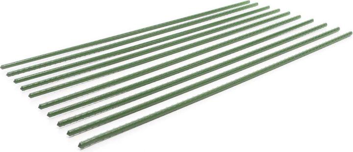 Image du produit Wiltec Toboli 10x tuteur vert 120cm Ø11mm tuteur métal plastique tuteur tomate (120 cm)