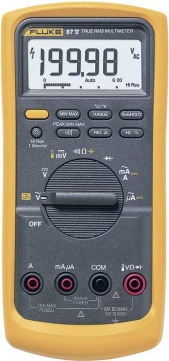 Produktbild Fluke 87V/EUR Hand-Multimeter kalibriert (ISO) digital CAT III 1000 V, CAT IV 600V Anzeige (Counts) (CAT IV 600V, CAT III 1000V)