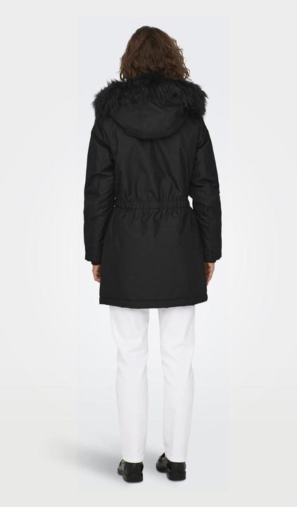 Produktbild Only Kapuze mit abnehmbarem Kunstfell-Rand Gerippte Ärmelbündchen Parka Langer Parka (M)