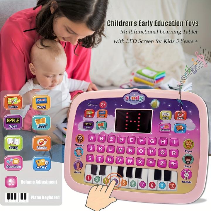 Produktbild Activity Board Kinder-Tablet, Kleinkind-Lernpad mit LED-Bildschirm, frühe Entwicklung, interaktives elektronisches