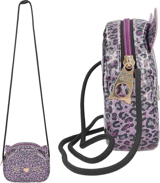 Immagine prodotto Magni Depesche TOPModel borsa a tracolla REBEL KITTY piccola viola nero rosa 5x16x13cm