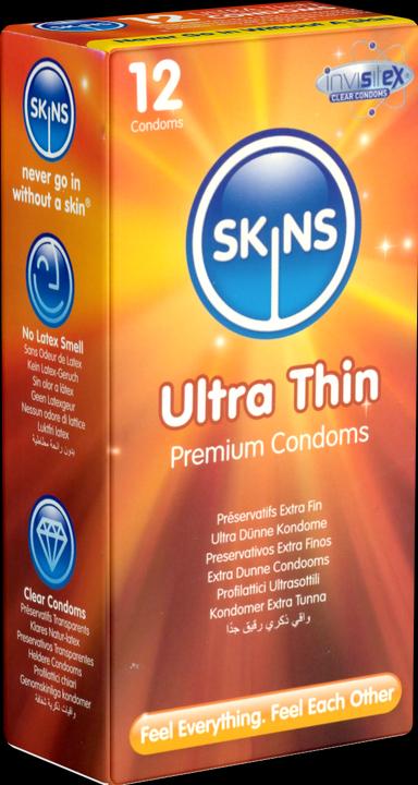 Actual product image Skins Ultra Thin" 12 ultra thin condoms made of crystal clear latex - without latex odour (12 pcs.)