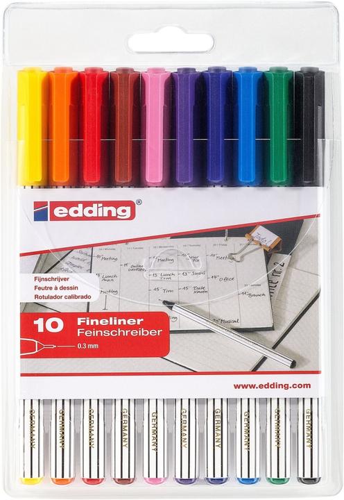 Produktbild Edding Fineliner 89 office liner EF 0,3mm farbig sortiert 10 St./Pack. (Sortiert, 10 x)