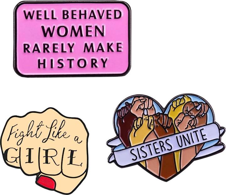 JTI 3x Emaille Pins - Feminismus