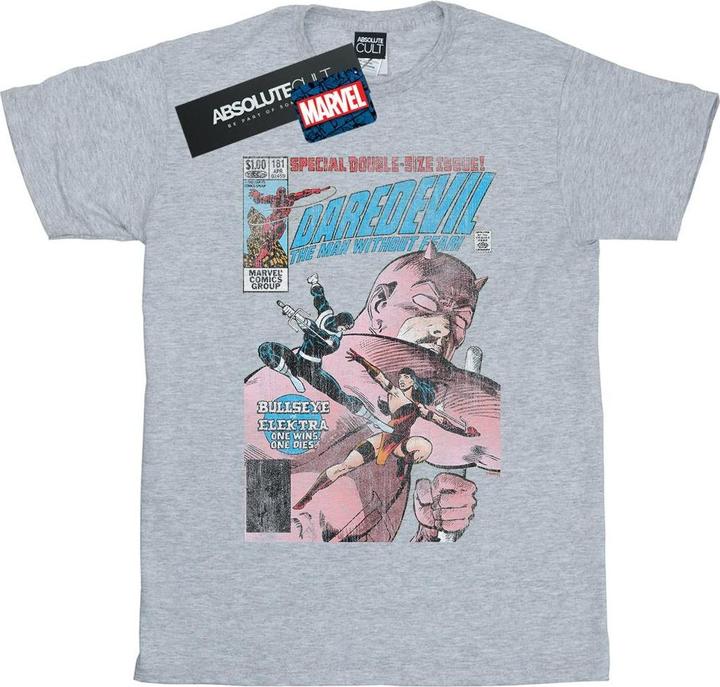 Daredevil Distressed Bullseye Vs Elektra Cover TShirt (XXL)