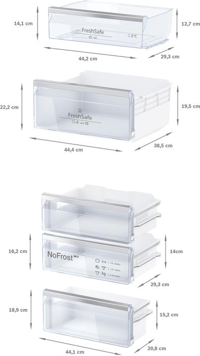 Actual product image Neff N 50, Einbau Kühl-Gefrierkombination mit Gefrierfach unten, 193.5 x 55.8 cm, Flachscharnier, KI7962F (290 l)
