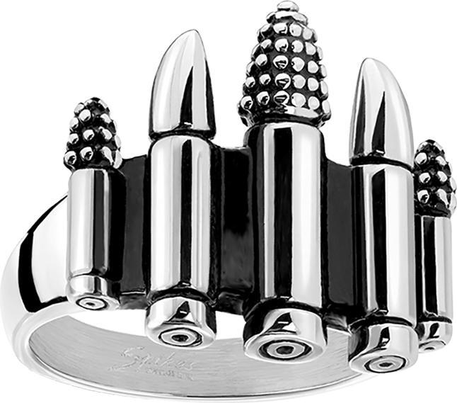 Star Piercing Ring silber fünf Patronen (Chirurgenstahl 316L, ohne Messing)