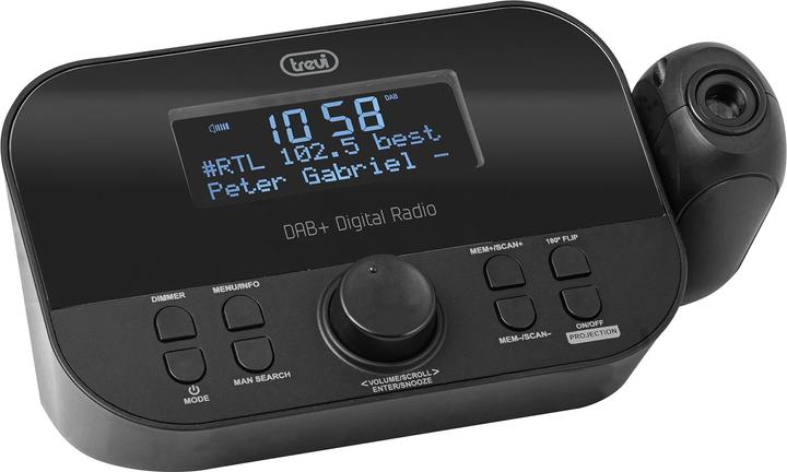 Actual product image Trevi RC 85D8 DAB Digital Alarm Clock Black