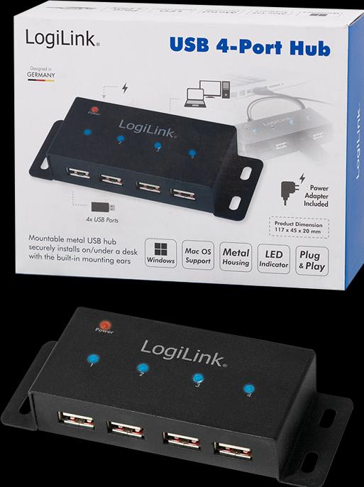 Actual product image LogiLink UA0141A (USB-A, 4 Ports)