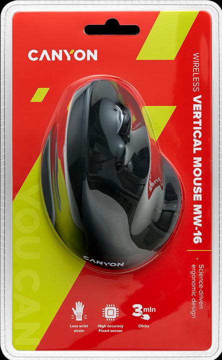 Produktbild Canyon Vertical Wireless Mouse MW-16, with 6 Buttons, High Precision Pixart 3212 Optical Sensor (Kabellos)
