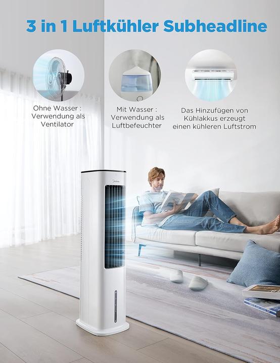 Productafbeelding Midea Mobiele 4-in-1 luchtkoeler (25 m², 187.67 BTU/h)