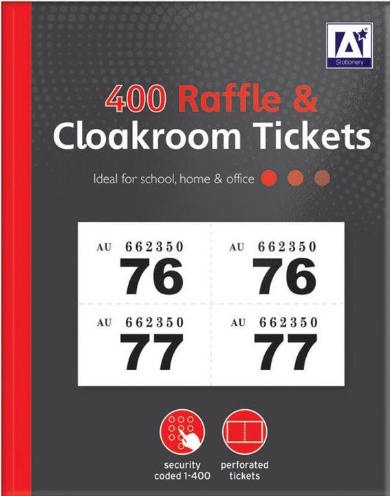 Image du produit Anker Tickets de tombola et de vestiaire (paquet de 400)