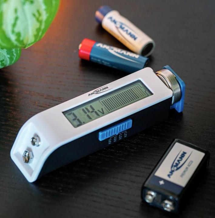 Actual product image Ansmann Battery tester Universal LC-Display,bar graph,for battery/battery