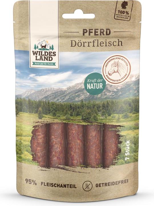Image du produit Wildes Land Snack viande séchée cheval, 7 pcs (Senior, Adulte, Junior, 1 pcs, 180 g)