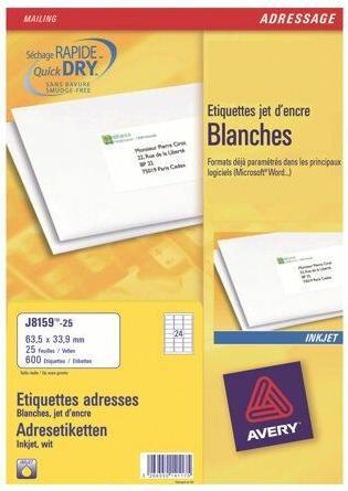 Image du produit Avery Étiquettes d'adresse