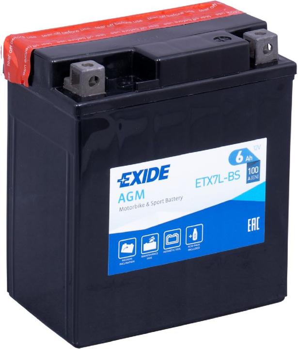 Exide Agm Ytx7l-Bs (12 V, 6 Ah, 100 A)