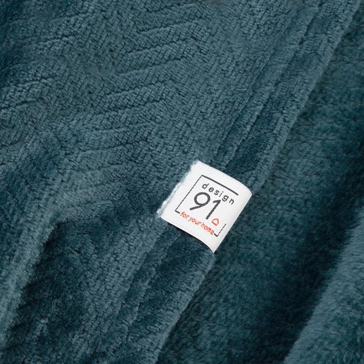 Produktbild Eurofirany DESIGN 91 CINDY5 Weiches und sanftes Plaid mit aufgedrucktem Fischgrätenmuster, 200 x 220 cm, Farbe: (200 x 220 cm)