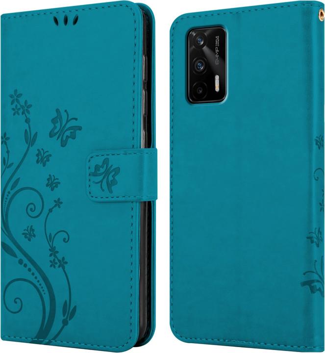 Produktbild Cadorabo Flower Book Hülle für Realme GT / GT Neo 2T / Q3 PRO (Realme GT Neo 2T, Realme Q3 Pro 5G)