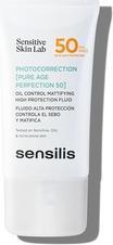 Sensilis Photocorrection Pure Age Perfection 50 Fluid SPF 50 Mattierend und schützend mit Azelogly (Sonnenlotion, SPF 50, 40 ml, 70 g)