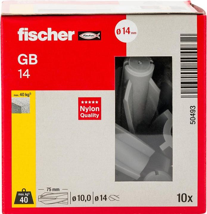 Actual product image Fischer Gas concrete dowel GB 14 75 mm 14 m (10 pcs.)