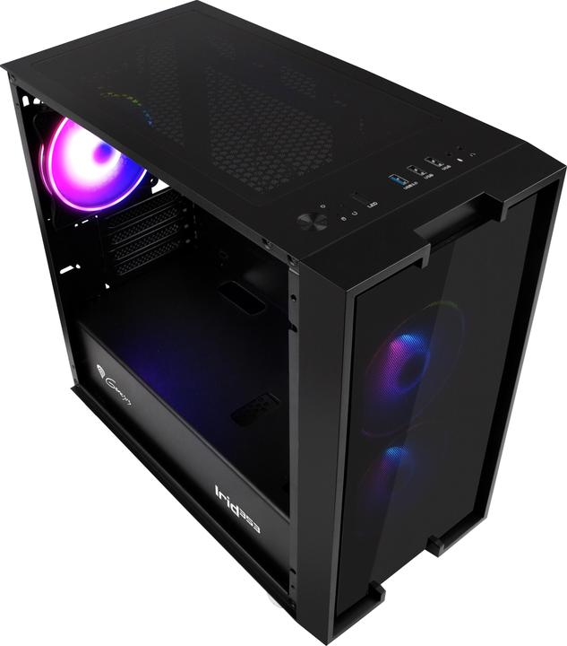 Productafbeelding Natec GENESIS Irid 353 ARGB - Micro Tower - PC - Acrylonitril Butadieen Styreen (ABS) - S (ATX, Mini-ATX)