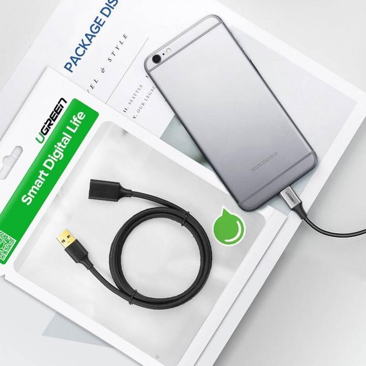 Immagine prodotto Ugreen Cavo USB 3.0 esteso 0,5 m (nero) (0.50 m, USB 3.0)