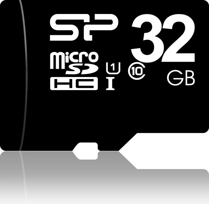 Actual product image Silicon Power SP032GBSTH010V10-SP (32 GB, microSDHC, U1, UHS-I)
